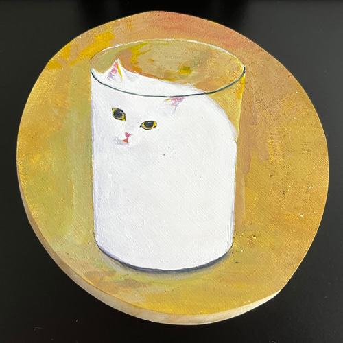 猫は液体 アクリル画 無垢材 絵画 sui sui 通販 16254397