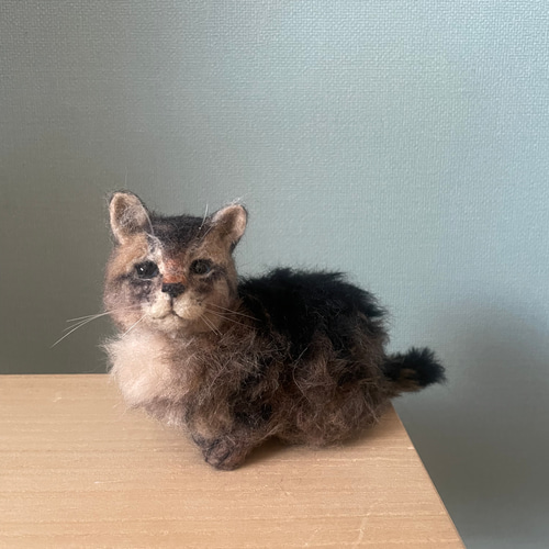 手乗り子猫 キジトラ 羊毛フェルト ぬいぐるみ ねこ 羊毛