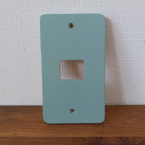 送料無料 Room Wood  スイッチコンセントカバー ナチュラルソフトブルー 2枚目の画像