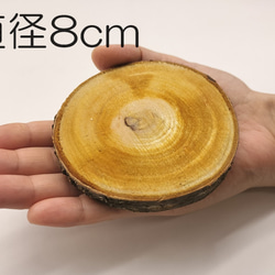 桜 木の輪切り／スライス　直径8cm　厚み1cm 1枚目の画像