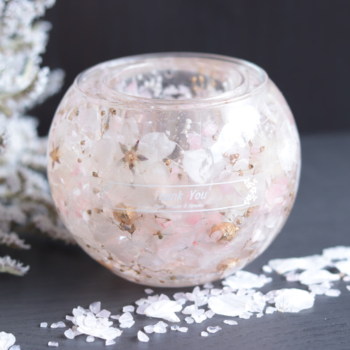 オレフォス 桜の花びらのような形のキャンドルホルダー 2個 未