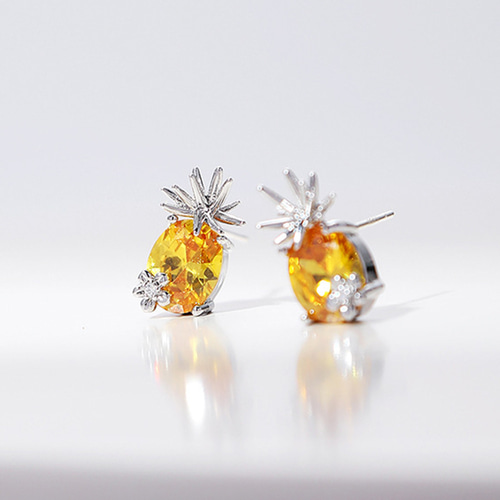 パイナップル イヤリング 925針 ピアス ピアス（その他） ECHO