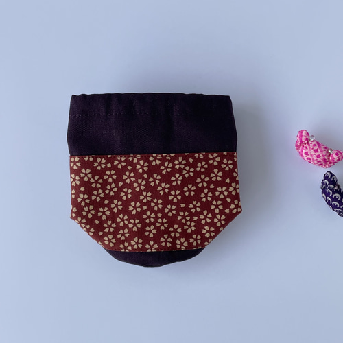 ペットボトルカバー280ml用 ＊ 和風レンガ小桜（ミッドナイトパープル