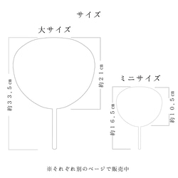 花と金魚と流線柄のお名前入り夏のうちわ大サイズ☆名入れ無料 4枚目の画像