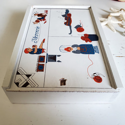 フランス蚤の市　木製メルスリーボックス 10枚目の画像