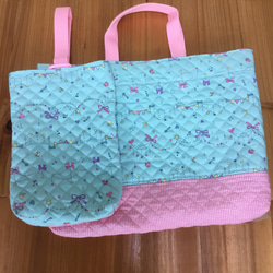 sale  女児　入園入学準備　くつ袋と手提げ袋セット 1枚目の画像