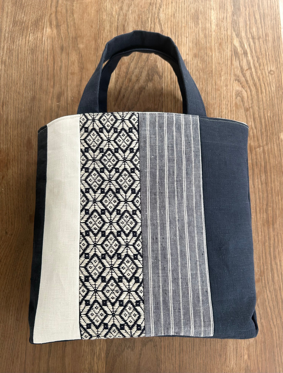 パッチワーク手提げバッグ パッチワーク手提げバッグ - メルカリ