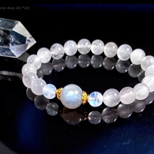 ✿希少ブルーアンフィボールインクォーツ&ラブラドライト神秘的な