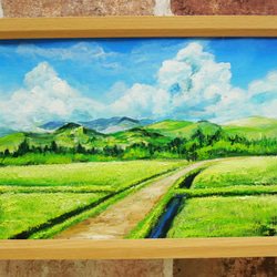 296 絵画 油彩 油絵 風景画 細川進 渓谷 額装 額縁付き｜Yahoo