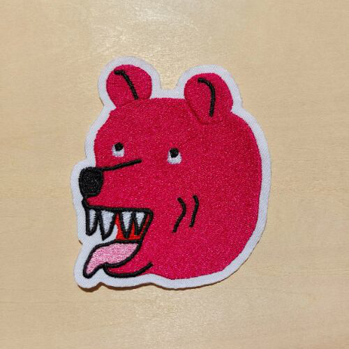 コーヒー熊 ワッペン 刺繍 パッチ ホームメイド 面白い アップリケ