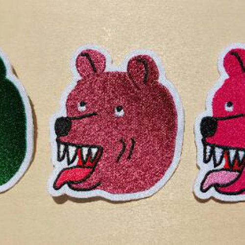 コーヒー熊 ワッペン 刺繍 パッチ ホームメイド 面白い アップリケ