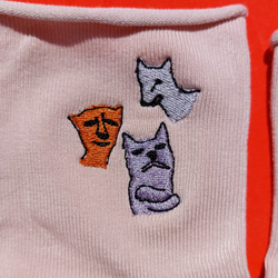 集合 ピンク グレー ソックス ショート丈 刺繍 可愛い かわいい カワイイ 靴下 動物 オリジナル レディース 15枚目の画像