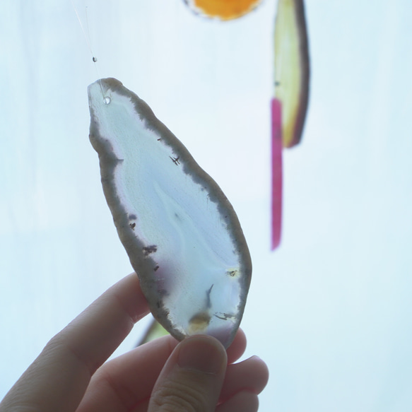 天然石瑪瑙風鈴 - Ice Candy メノウのヒーリングチャイム ウィンドチャイム 7枚目の画像