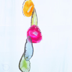 天然石瑪瑙風鈴 - Ice Candy メノウのヒーリングチャイム ウィンドチャイム 1枚目の画像