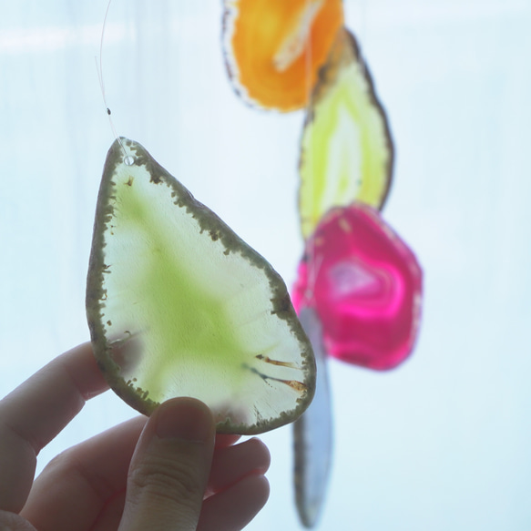 天然石瑪瑙風鈴 - Ice Candy メノウのヒーリングチャイム ウィンドチャイム 8枚目の画像