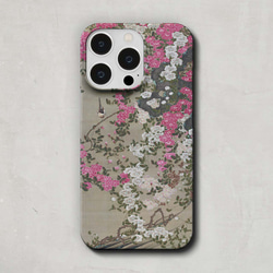 スマホケース / 伊藤 若冲「薔薇小禽図」 iPhone 全機種対応 花 日本画 和 和柄 浮世絵 レトロ 個性的 2枚目の画像