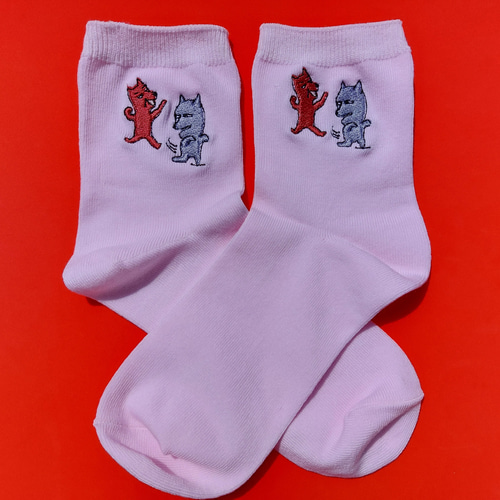 新品タグ付きソックスセットピンク　ベアジャガードワンピース 新品タグ付きソックスセットピンク ベアジャガードワンピース