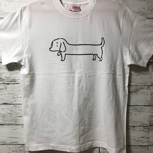 Markgong ダックスフントイラスト Tシャツ グレー 新品 Markgong ダックスフントイラスト グレー半袖Tシャツ - メルカリ