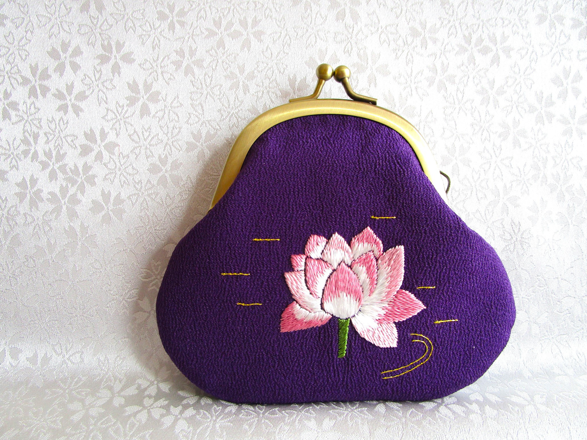 レア　スヌーピー　ペパーミントパティ　がま口　刺繍　デニムがま口　コインケース
