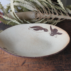 マット釉楕円鉢 アデリーペンギン 2枚目の画像