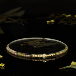 輕奢風碧璽14K包金 GF Swarovski 配珠水晶手鍊 ( Tourmaline Bracelet ) 第1張的照片