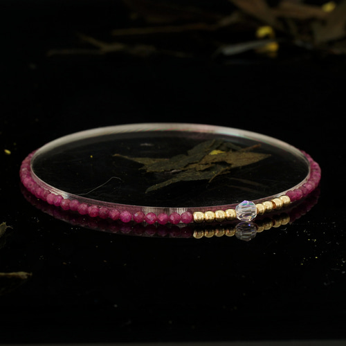 Filled gold 14k ルビー付きブレスレット Filled gold 14k ルビー付きブレスレット
