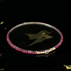 輕奢風 紅寶石 14K包金 GF Swarovski 配珠水晶手鍊 ( Ruby Bracelet ) 第2張的照片