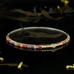 輕奢風彩虹鋯石14K包金 GF Swarovski 配珠水晶手鍊 ( Rainbow Zircon Bracelet ) 第1張的照片