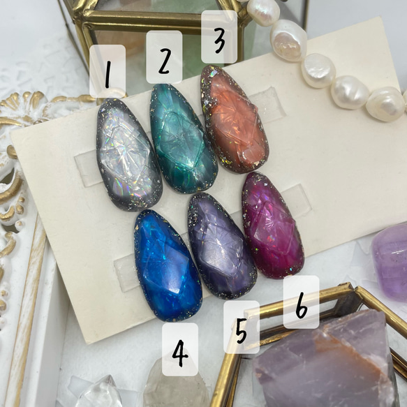 サイズオーダー♡ダイヤモンドカット風ネイルチップ size order