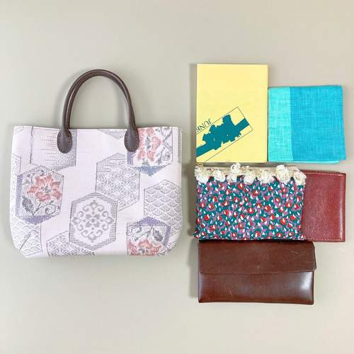 再販】村山大島紬◇着物にも洋服にも合うミニバッグ◇カジュアル