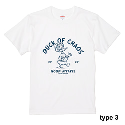 duck of chaos　半袖Tシャツ　6.2オンス　ユニセックス 4枚目の画像