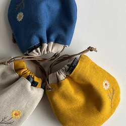 トイプードル刺繍❤︎帆布生地バケツ型トートバッグ トートバッグ ito