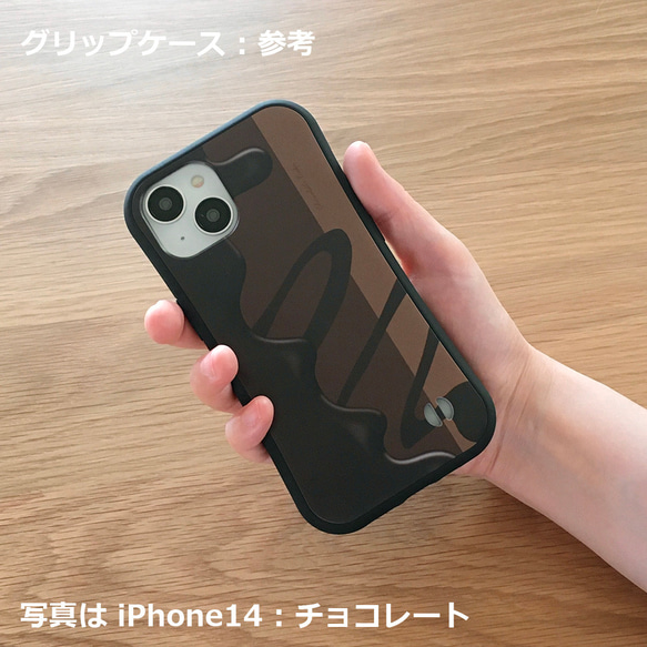 チョコレートケーキ グリップケース iPhone 各シリーズ対応 スイーツセレクション スマホケース 5枚目の画像