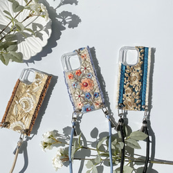 一気に写真映え／一度見たら虜になる！インド刺繍リボンのスマホケース