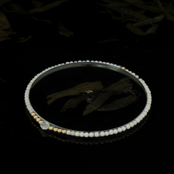 輕奢風純白瑪瑙14K包金 GF Swarovski 配珠水晶手鍊 ( White Agate Bracelet ) 第7張的照片