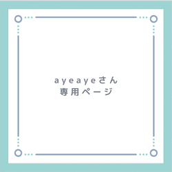 ayeayeさん専用ページ 1枚目の画像