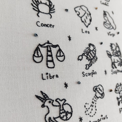 星座の刺繍 ファブリックパネル 壁掛け 4枚目の画像