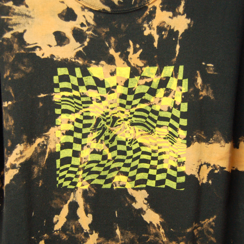 SSD checker warp タイダイブリーチ染めTshirt:L Tシャツ Hand Made ...