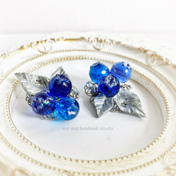 夜空色ブルーベリーブローチ(blueberry brooch/フェイクフード/フェイクスイーツ) 13枚目の画像