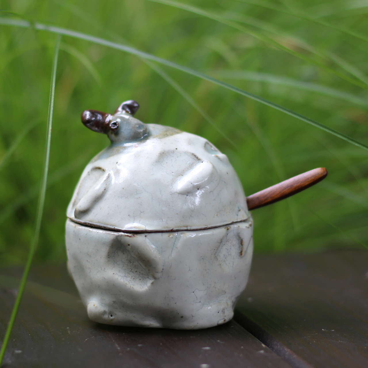 【薬味・調味料入れ ひつじ】cyu5 調味料入れ 薬味 置物 塩 コショウ かわいい モダン 素敵 おしゃれ 陶芸