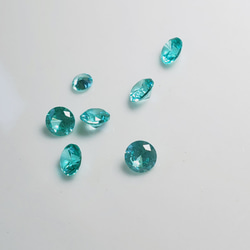 人工宝石 1粒 パライバトルマリン 4mm ルース 水色 ネオンカラー