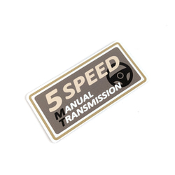 ４.５×９cm【MT車 5速 マグネットステッカー/ゴールドブラウン】5SPEED ミッション車 マニュアル エンスト 2枚目の画像