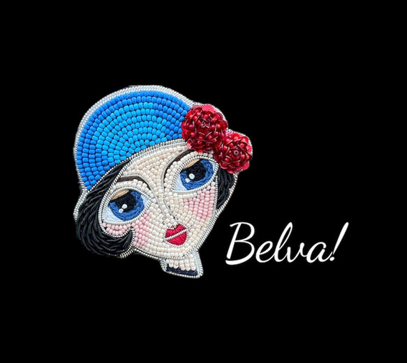 ビーズ刺繍のブローチ -昭和レトロな乙女-maiden ブローチ Belva ビーズ刺繍のブローチ -昭和レトロな乙女-maiden ブローチ Belva