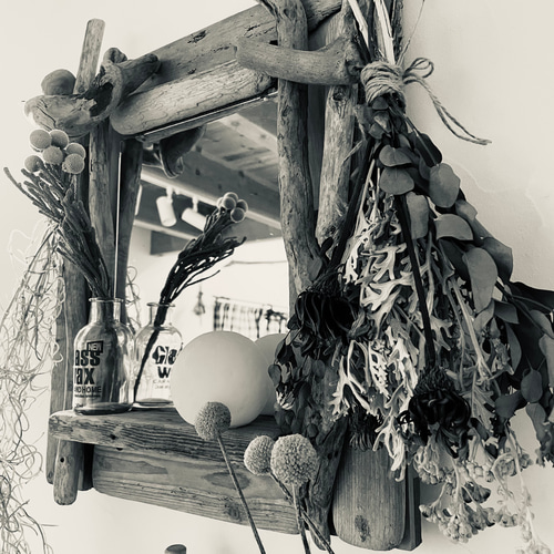 流木ミラー 〜draft wood自然の贈り物〜 ドレッサー・ミラー・鏡台