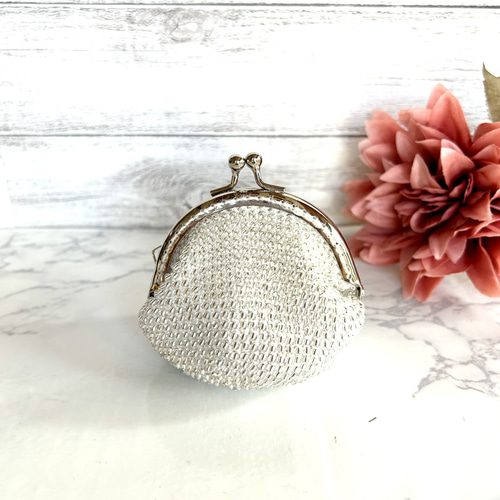 vintage オーロララメ がま口 ポシェット megumi315様ご注文品】ビーズ