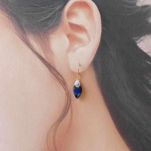 ☆特別価格☆【14kgf】ブルーオパール＆ラピスラズリコッパー マーキス