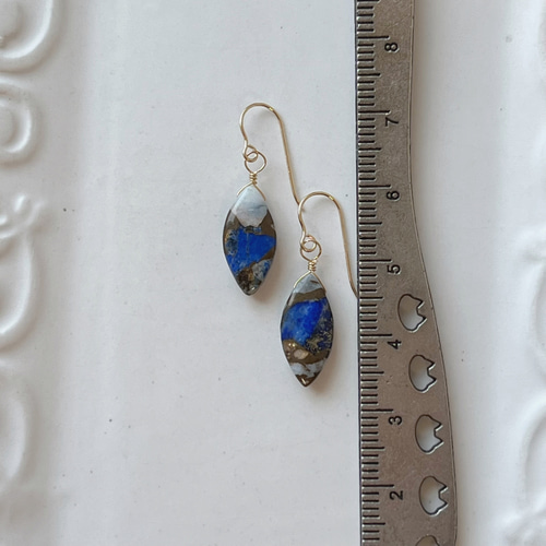 ☆特別価格☆【14kgf】ブルーオパール＆ラピスラズリコッパー マーキス