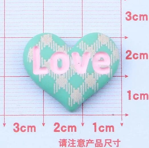 ＼30%OFF／【3個】デコパーツ★LOVEハート[全6種] 3枚目の画像