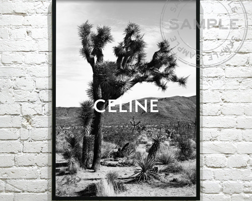 50×70】ポスター インテリア LOEWE ロエベ 北欧 フラワー ロゴ