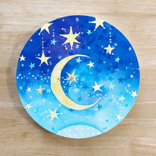 月 ~花鳥風月~』キャンバス・丸 イラスト Ayumi 通販 16258970｜Creema